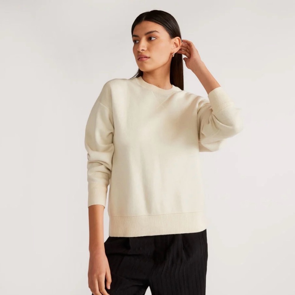 Everlane Crewneck Women’s Sweatshirt | Butter Yellow | Sz Medium
